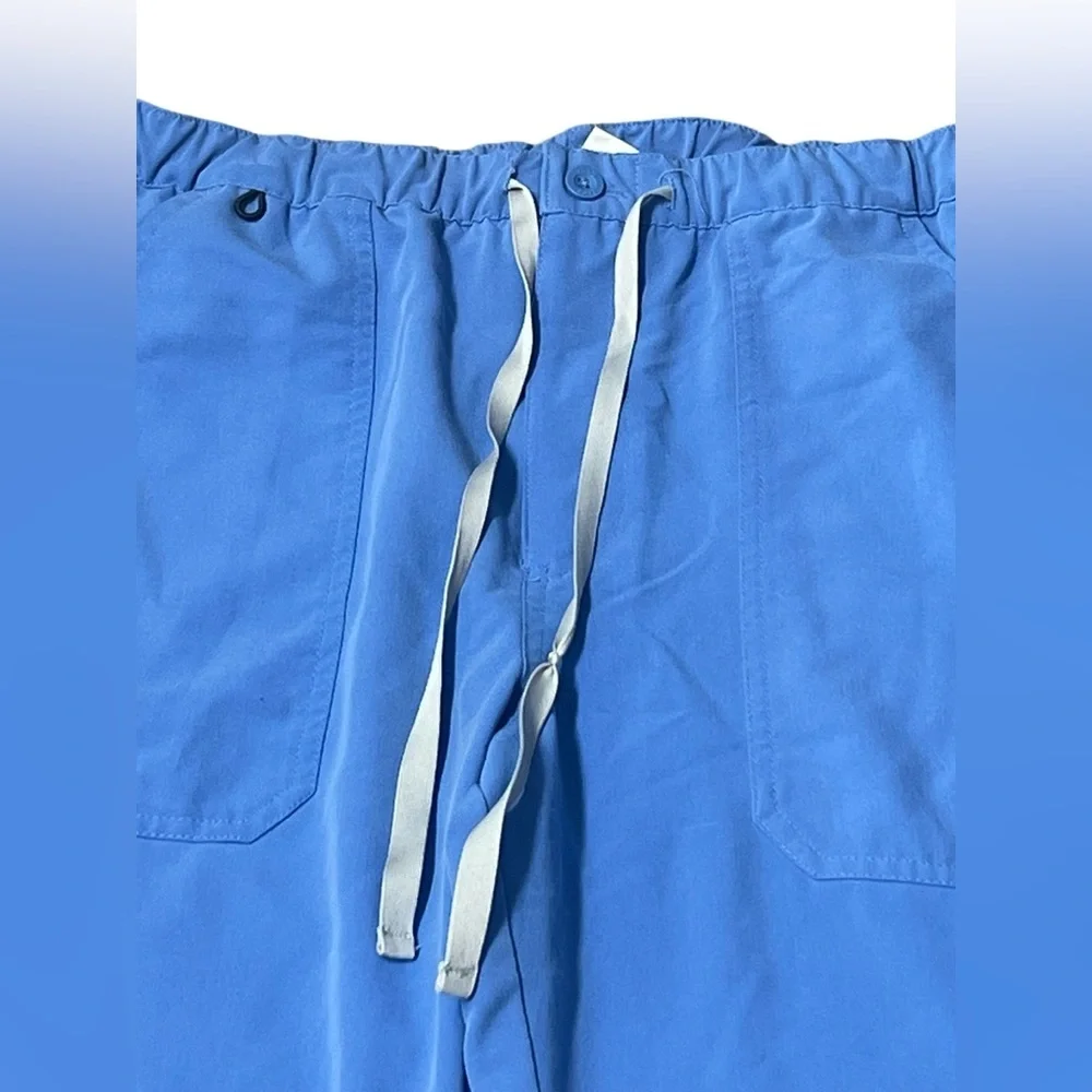 Figs men’s technical series TM3001 blue Cairo cargo drawstring waist scrub pants